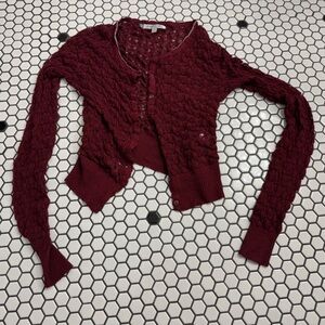 Jennifer Lopez  Burgundy Women's Sweater Size XS